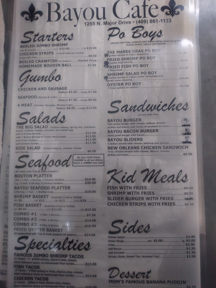 Bayou Cafe Menu - Image 3